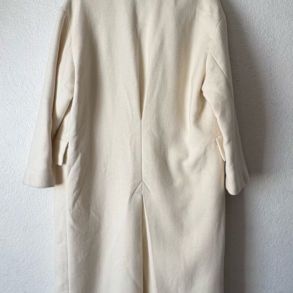 Zara Women's Ivory Double-Breasted Trench Coat - Picture 7 of 12